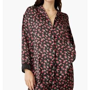 Intimately Free People Pajama Set Satin Feel Oversized Dreamy Days SP Romantic